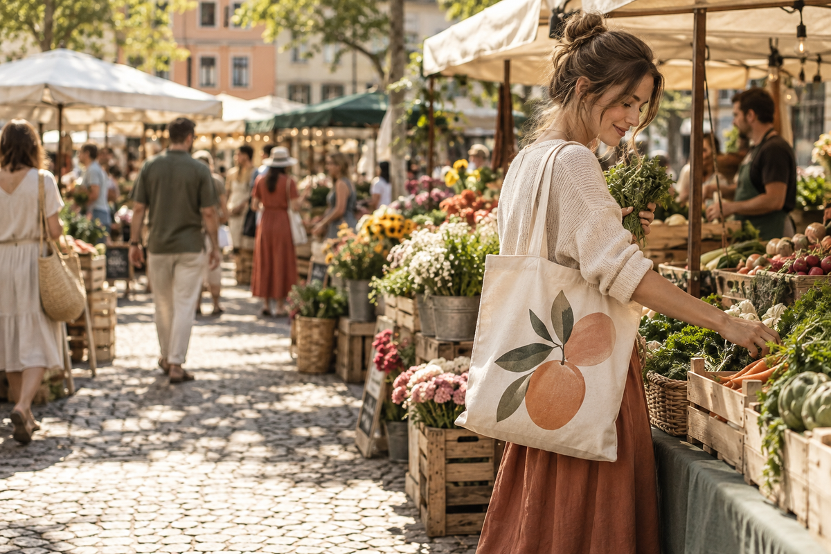 Baumwolltaschen – stilvoll unterwegs