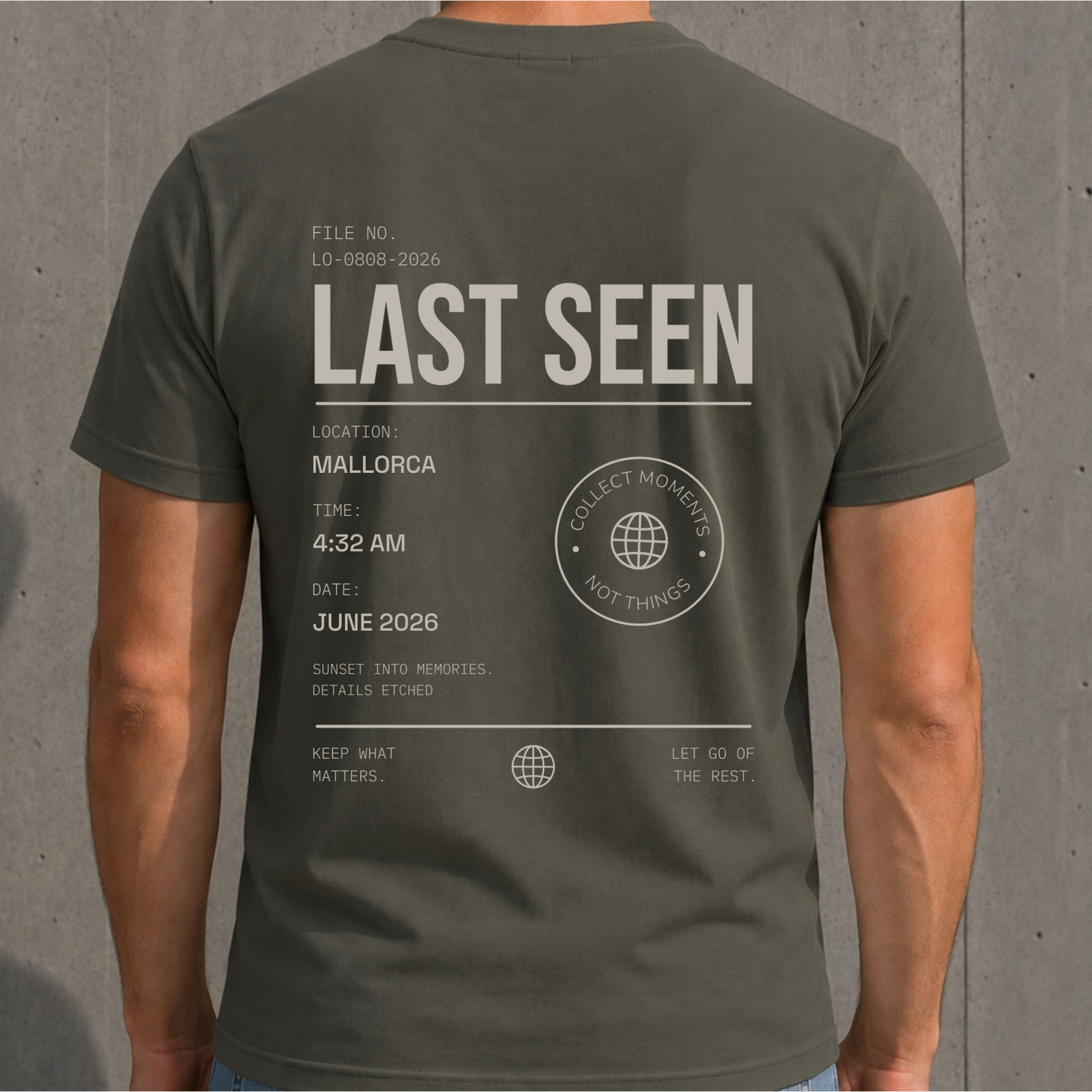 Personalisiertes Unisex T-Shirt | Last Seen