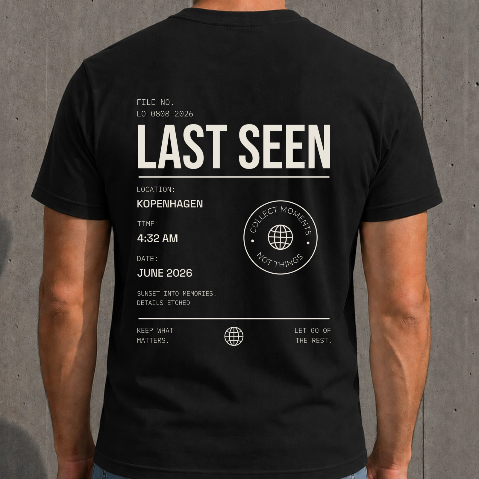 Personalisiertes Unisex T-Shirt | Last Seen