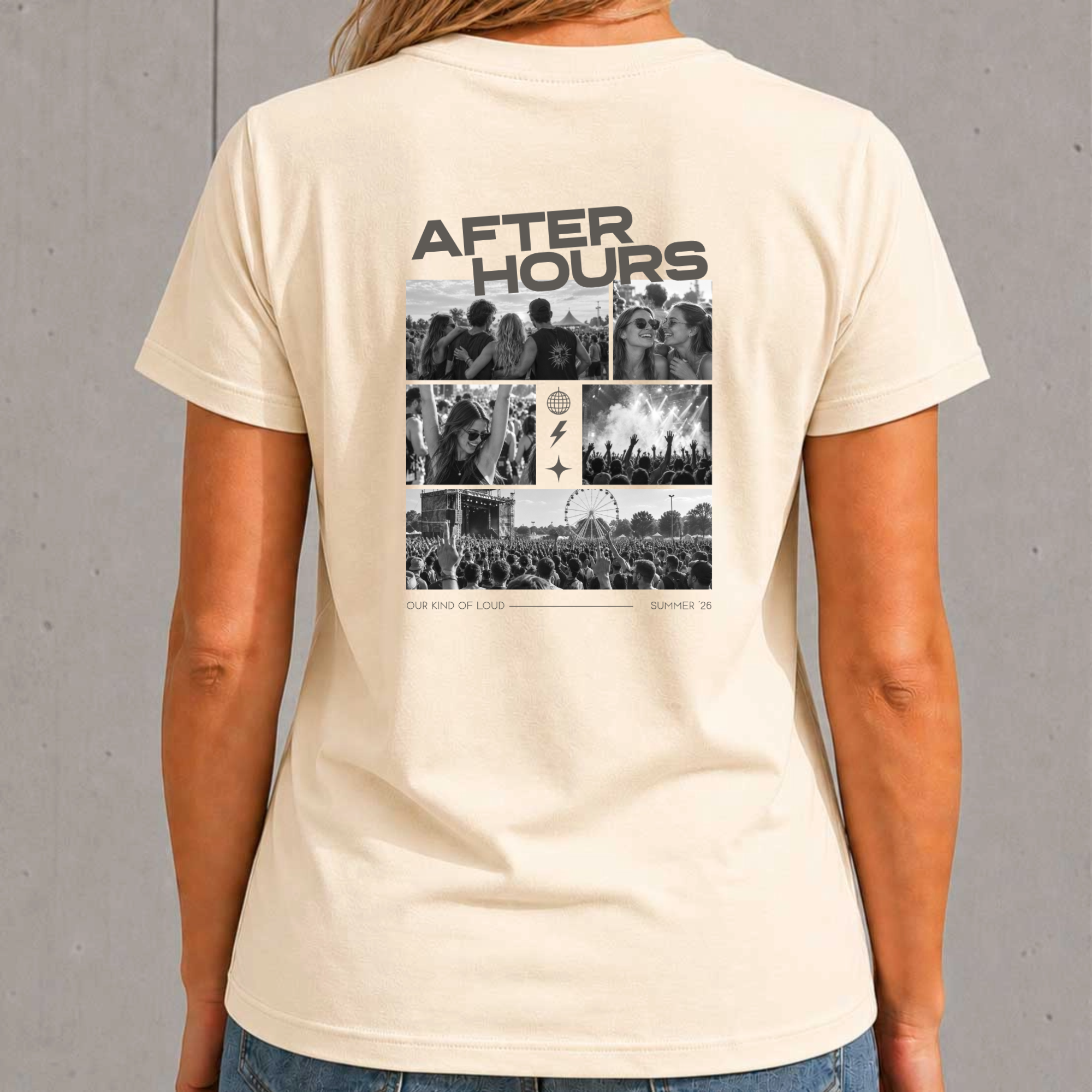 Personalisiertes After Hours Damen T-Shirt mit 5 Fotos