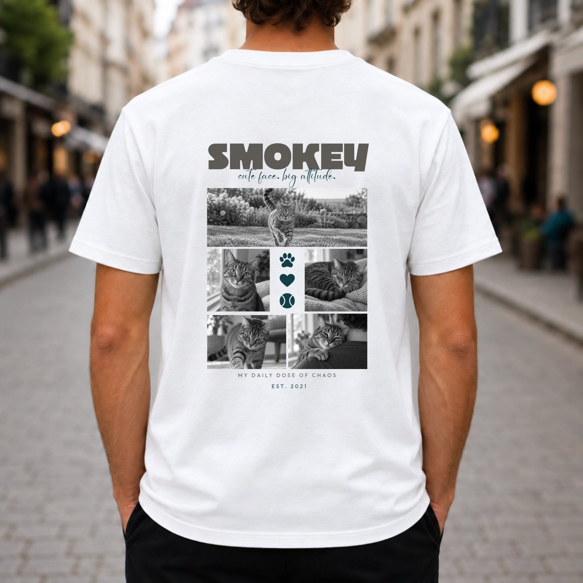 Personalisiertes Haustier T-Shirt mit 5 Fotos – My Daily Dose