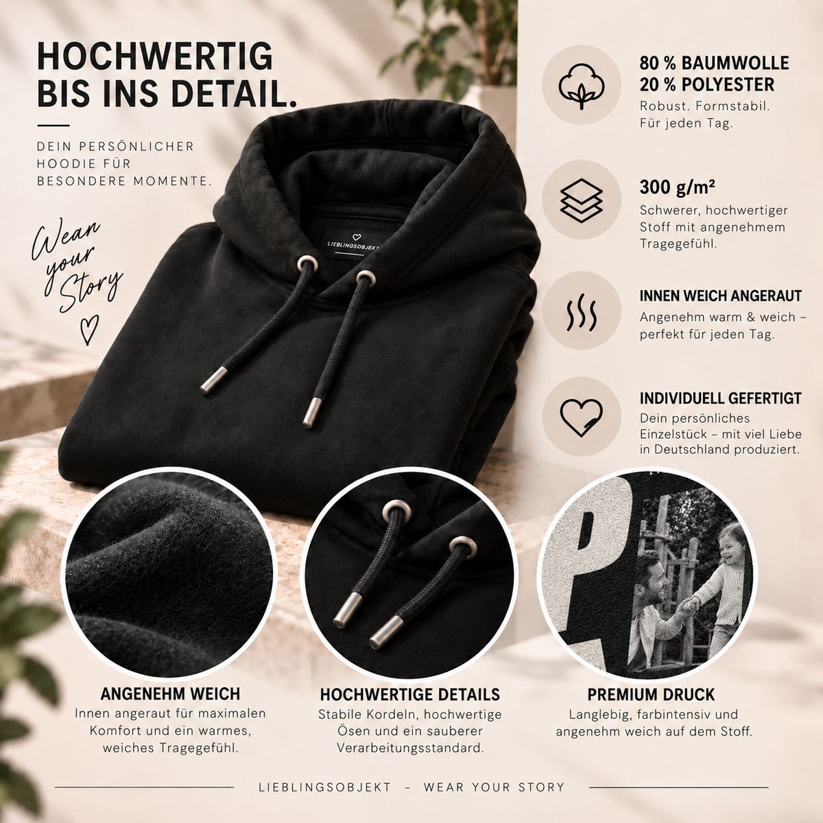 Papa Hoodie – Material, Verarbeitung und Premiumdruck im Detail