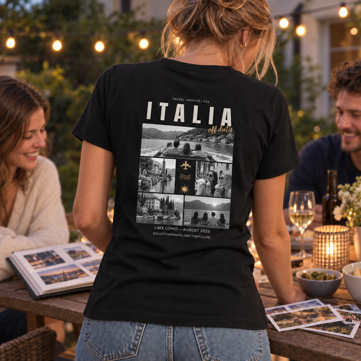 Personalisiertes Reise T-Shirt Damen mit 5 Fotos – Travel Archive