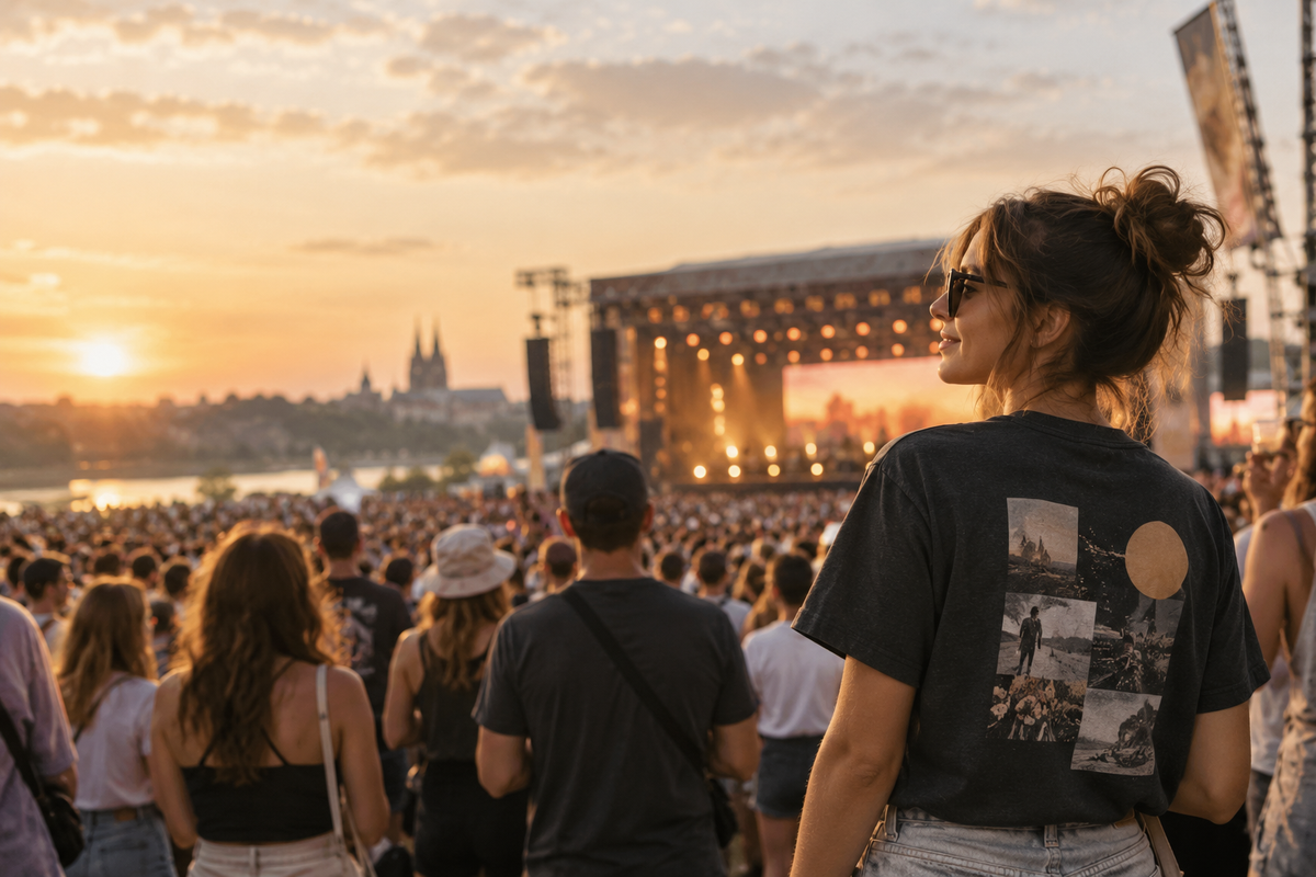Neue personalisierte Lifestyle-Shirts beim Konzert