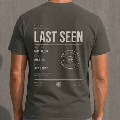 Personalisiertes Unisex T-Shirt | Last Seen