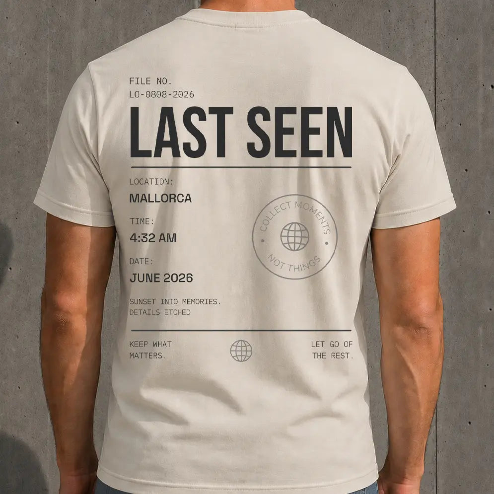 Personalisiertes Unisex T-Shirt | Last Seen