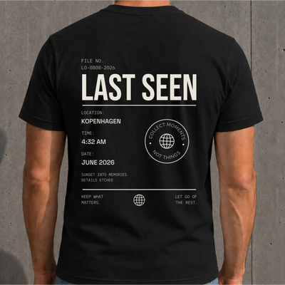 Personalisiertes Unisex T-Shirt | Last Seen