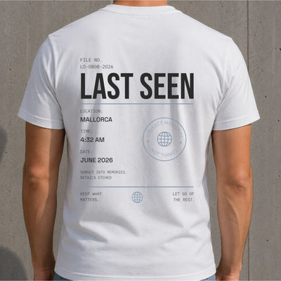 Personalisiertes Unisex T-Shirt | Last Seen