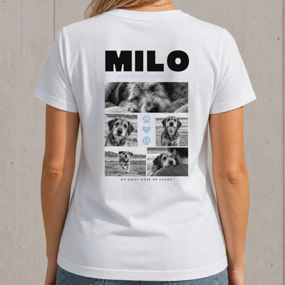Personalisiertes Haustier T-Shirt Damen mit 5 Fotos – My Daily Dose