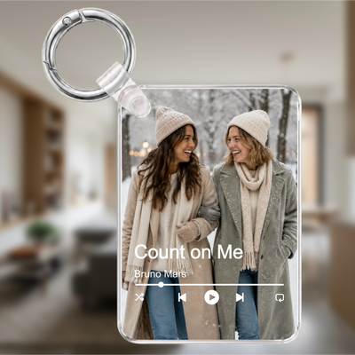 Personalisierter Foto-Schlüsselanhänger mit Song