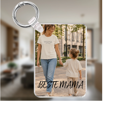 Personalisierter Foto-Schlüsselanhänger für Mama