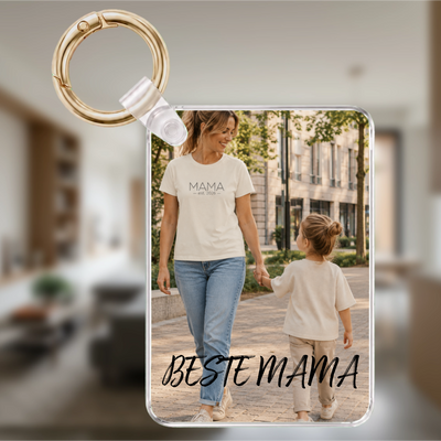 Personalisierter Foto-Schlüsselanhänger für Mama