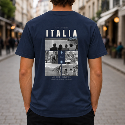 Personalisiertes Reise T-Shirt Herren mit 5 Fotos – Travel Archive