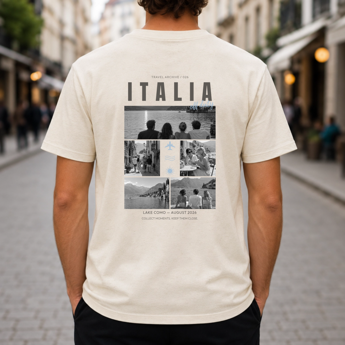Personalisiertes Reise T-Shirt Herren mit 5 Fotos – Travel Archive