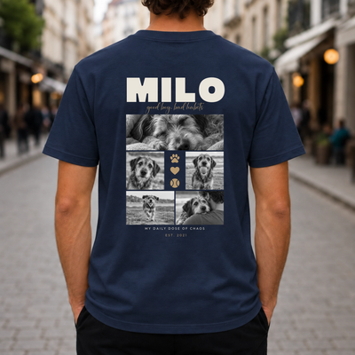 Personalisiertes Haustier T-Shirt mit 5 Fotos – My Daily Dose