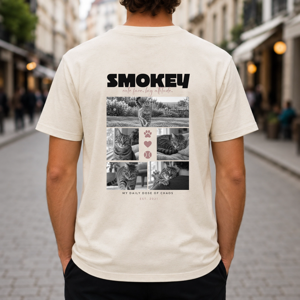 Personalisiertes Haustier T-Shirt mit 5 Fotos – My Daily Dose