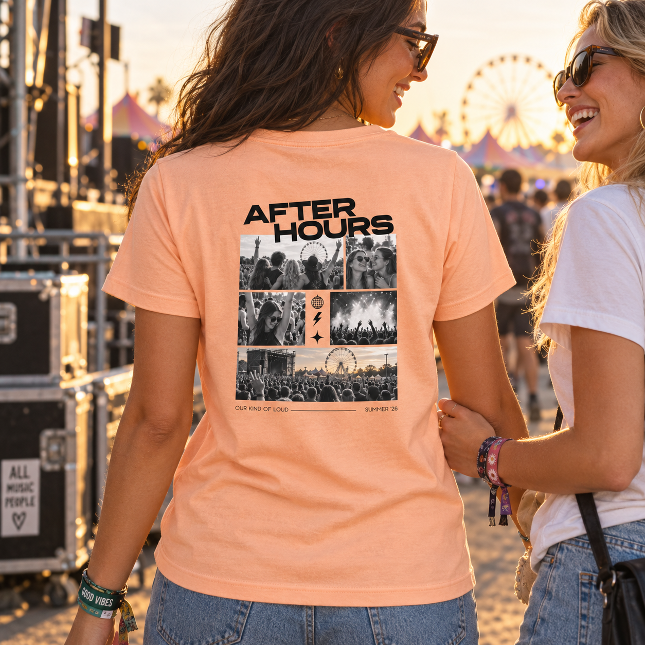 Personalisiertes After Hours Damen T-Shirt mit 5 Fotos