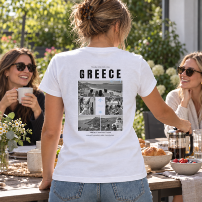 Personalisiertes Reise T-Shirt Damen mit 5 Fotos – Travel Archive