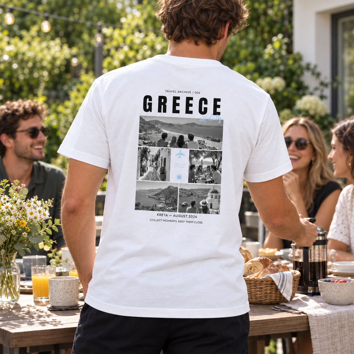 Personalisiertes Reise T-Shirt Herren mit 5 Fotos – Travel Archive