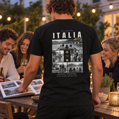 Personalisiertes Reise T-Shirt Herren mit 5 Fotos – Travel Archive
