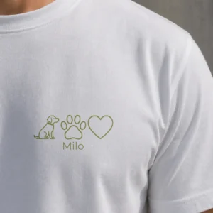 Personalisiertes Unisex T-Shirt | Dog Iconic Pocket